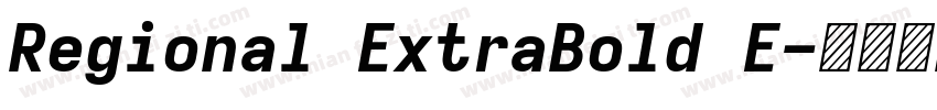 Regional ExtraBold E字体转换